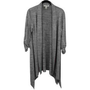 Joseph Ribkoff Sweater Open Front Knit Cardigan, Waterfall, Sz 16, Duster​